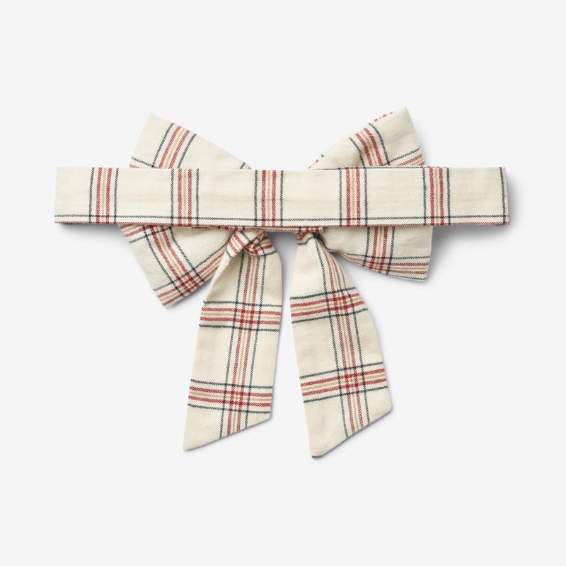 Wheat Main Bow Waist Sonja Acc 9068 eggshell check