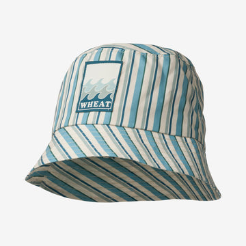 Wheat Main Bucket Hat Tilo Badge Accessory 9630 aqua stripe