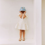 Wheat Main Dress Bitten Dress 1481 blue flowers