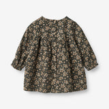 Wheat Main Dress Fenja | Baby Dresses 0027 black coal flowers