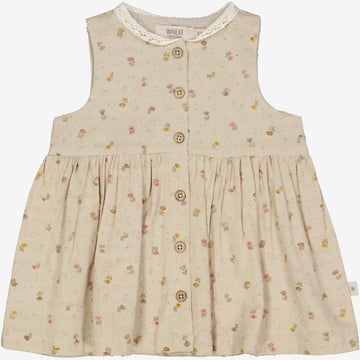 Wheat Main  Dress Josephine | Baby Dresses 5058 fossil flowers dot