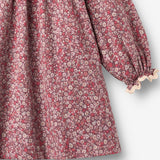 Wheat Main Dress L/S Collar Elvira Dress 9773 grape flowers