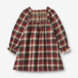 Wheat Main Dress L/S Lace Bella Dress 9588 red blue check