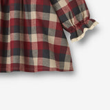 Wheat Main Dress L/S Lace Bella Dress 9588 red blue check