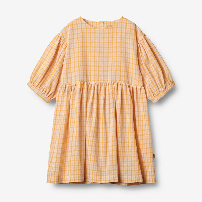 Wheat Main Dress L/S Magda Dress 9448 yellow check