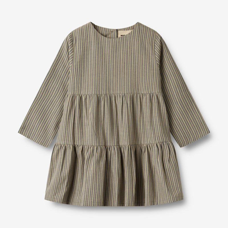 Wheat Main Dress L/S Sophie Dresses 1117 blue green stripe