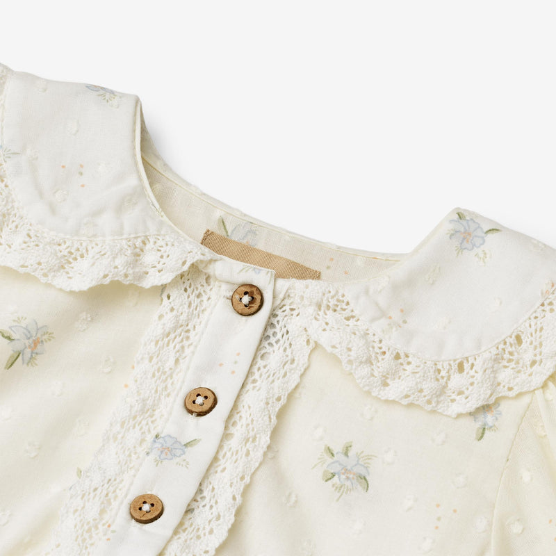 Wheat Main Dress S/S Adele Dress 1481 blue flowers