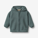 Wheat Outerwear Fleece Cardigan L/S Martinus Sweatshirt 9681 dark petroleum