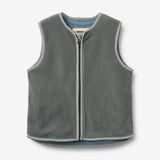 Wheat Outerwear Fleece Vest Nonno Vest 1043 blue