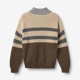 Wheat Main Half zip Jumper L/S Simo Pullover 1138 dry wood
