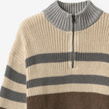 Wheat Main Half zip Jumper L/S Simo Pullover 1138 dry wood
