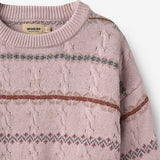 Wheat Main Jacquard Knit Harper Pullover 1354 soft lilac