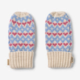 Wheat Outerwear Jacquard Mittens Haansi Accessory 1043 blue