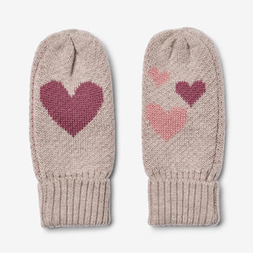 Wheat Outerwear Jacquard Mittens Haansi Accessory 1356 pale lilac