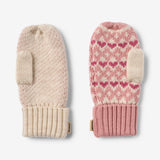 Wheat Outerwear Jacquard Mittens Haansi Accessory 2026 rose