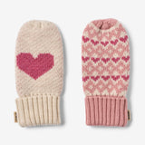Wheat Outerwear Jacquard Mittens Haansi Accessory 2026 rose