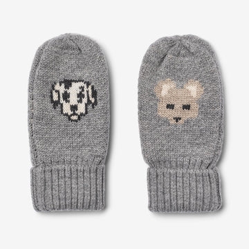 Wheat Outerwear Jacquard Mittens Towsi Accessory 9595 flint melange