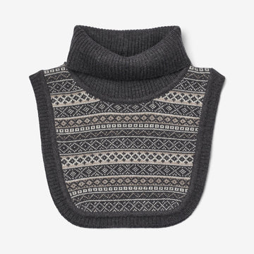 Wheat Outerwear Jacquard Neckwarmer Majo Accessory 0064 charcoal melange