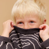 Wheat Main Jacquard Pullover Elias Pullover 0064 charcoal melange