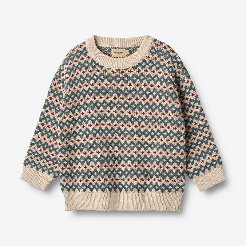 Wheat Main Jacquard Pullover Harlow Pullover 3191 offwhite