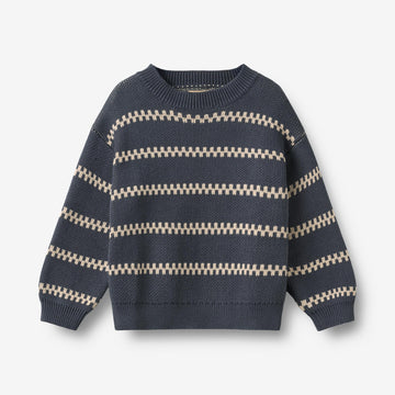 Wheat Main Jacquard Pullover Harlow Pullover 1292 greyblue