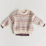 Wheat Main Jacquard Pullover Harlow Pullover 3191 offwhite