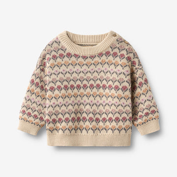 Wheat Main Jacquard Pullover Harlow Pullover 3191 offwhite