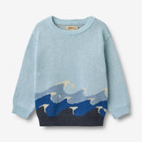 Wheat Main Jacquard Pullover Knud Pullover 2703 summer sky