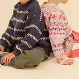 Wheat Main Jacquard Pullover Mikmak Pullover 2317 dim rose