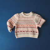 Wheat Main Jacquard Pullover Olga Knitted Tops 9042 multi