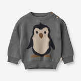 Wheat Main Jacquard Pullover Penguin | Baby Knitted Tops 1525 autumn sky