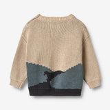 Wheat Main Jacquard Pullover William Knitted Tops 3354 warm sand