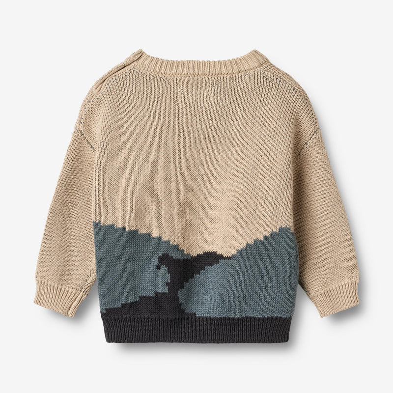 Wheat Main Jacquard Pullover William Knitted Tops 3354 warm sand