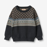 Wheat Main Jacquard Pullover Julius Pullover 1432 navy