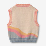 Wheat Main Jaquard Vest Maria Knitted Tops 9042 multi