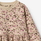 Wheat Main Jersey Dress L/S Dorthea Dress 9769 soft sand flower wine