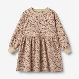 Wheat Main Jersey Dress L/S Dorthea Dress 9769 soft sand flower wine
