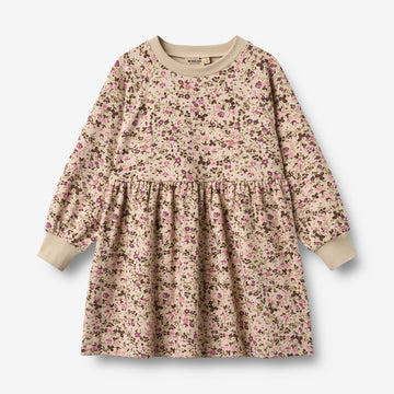 Wheat Main Jersey Dress L/S Dorthea Dress 9769 soft sand flower wine