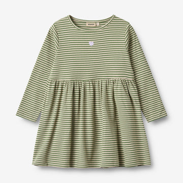Wheat Main Jersey Dress L/S Sessa Dresses 1142 elm green stripe