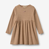 Wheat Main Jersey Dress L/S embroidery Sessa Dress 3017 warm hazel stripe