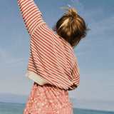 Wheat Main Jersey Dress Maribel Dress 9422 coral flowers