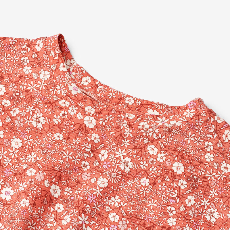 Wheat Main Jersey Dress Maribel Dress 9422 coral flowers