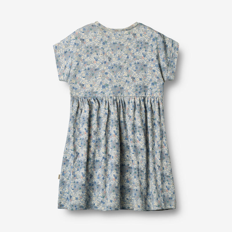 Wheat Main Jersey Dress S/S Emilie Dress 9418 blue summer flowers