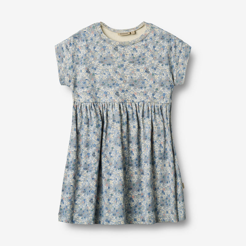 Wheat Main Jersey Dress S/S Emilie Dress 9418 blue summer flowers