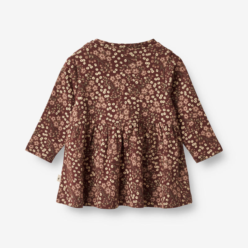 Wheat Main Jersey Dress Sessa | Baby Dresses 2117 aubergine berries