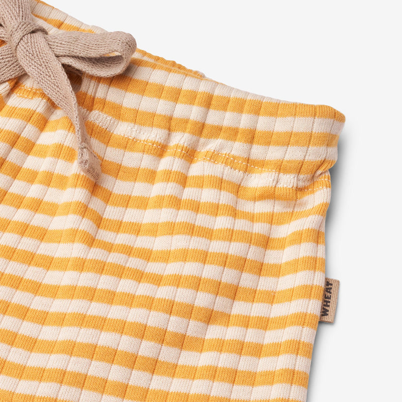 Wheat Main Jersey Shorts Vic Shorts 9449 yellow rib stripe