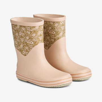 Wheat Footwear Juno Rubber Boot Print Rubber Boot 1359 pale lilac flowers