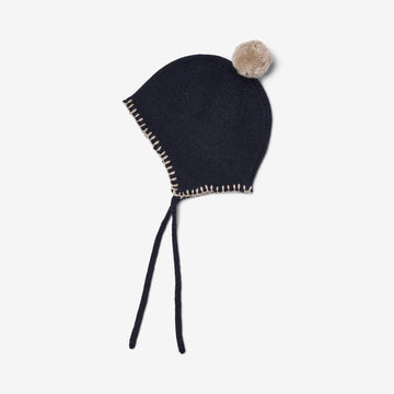 Wheat Outerwear Knit Bonnet Pomma Accessory 1432 navy