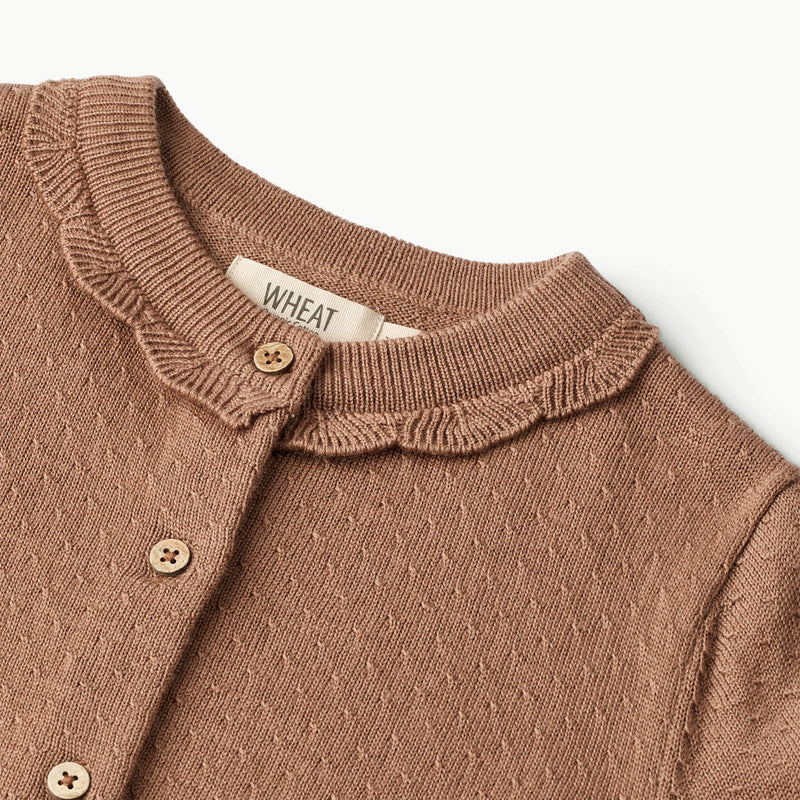 Wheat Main Knit Cardigan Amy Knitted Tops 2121 berry dust