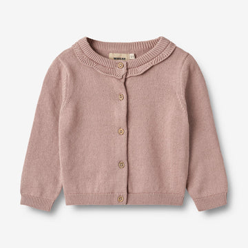 Wheat Main Knit Cardigan Amy Knitted Tops 1135 dry rose